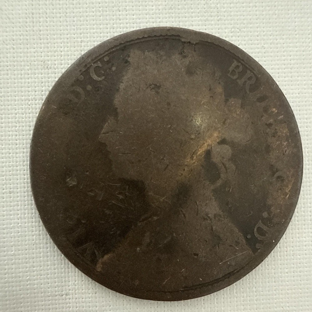 1875‎ VICTORIA D:G: BRITT REG: F:D: One Penny Coin